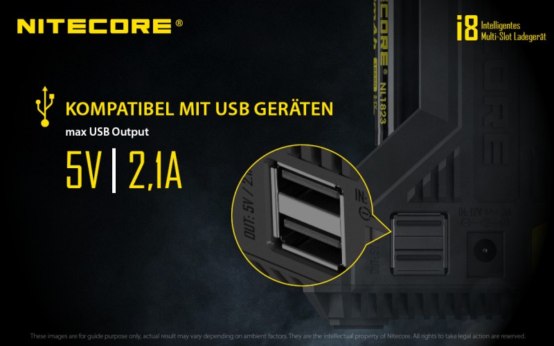 Nitecore i8 Ladegerät