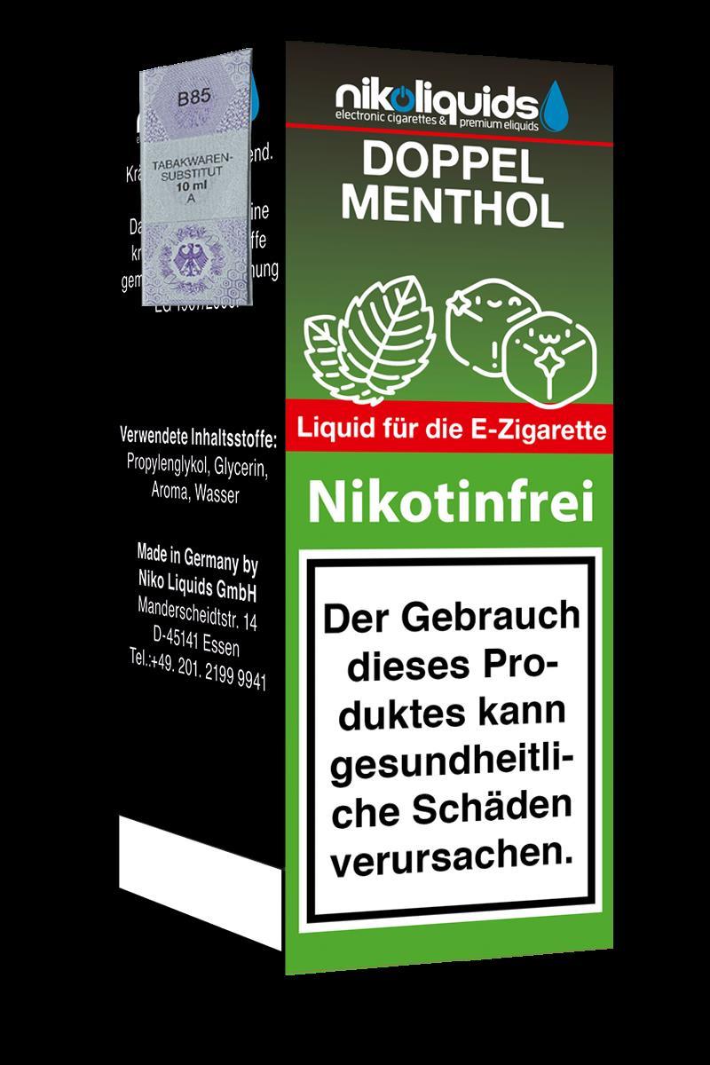 Niko Liquids E-Liquid Doppel Menthol 0 mg Nikotin 10 ml (grün)