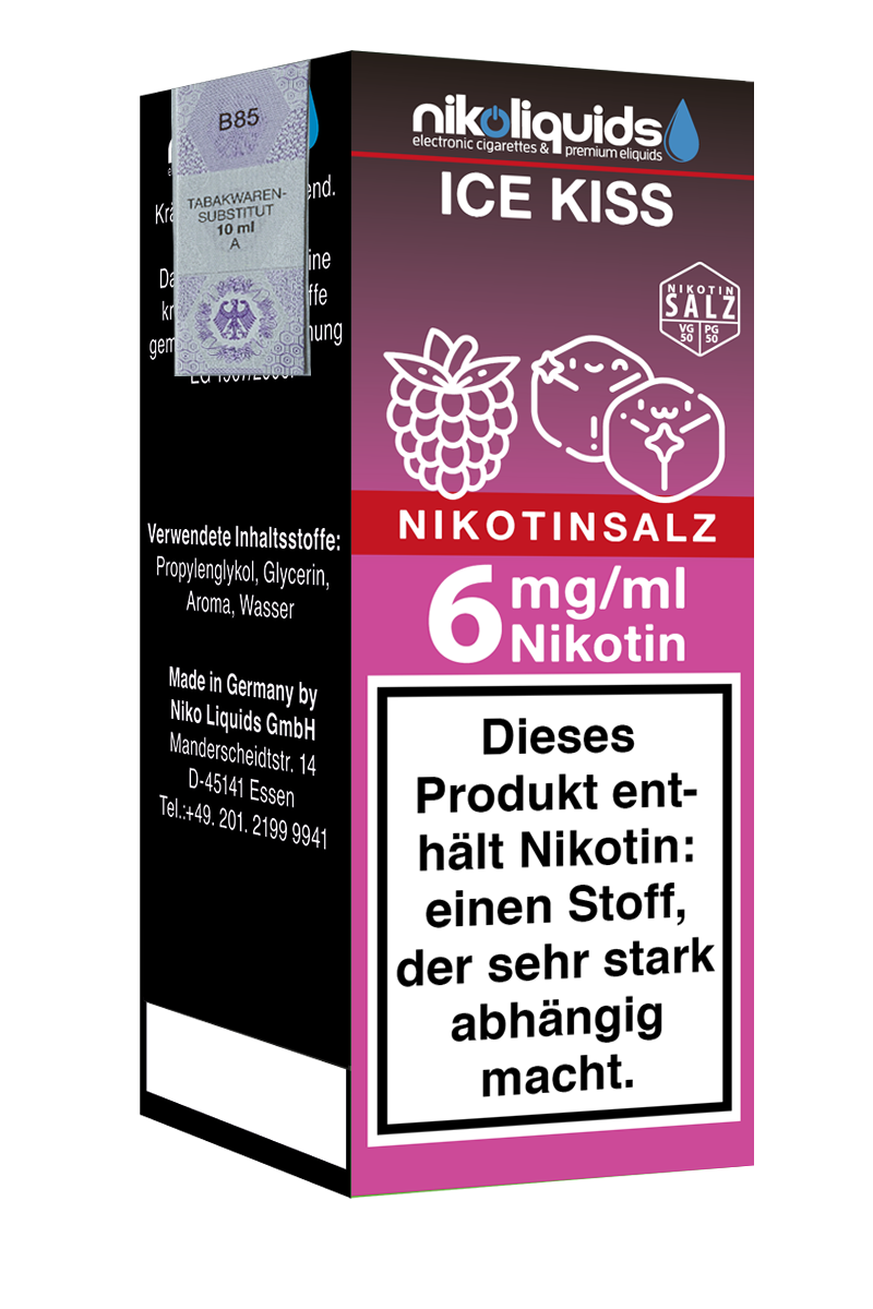 Niko Liquids E-Liquid Nikotinsalz Ice Kiss 50/50 10 ml