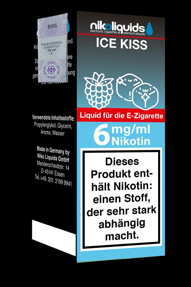 Niko Liquids E-Liquid Ice Kiss 0 mg Nikotin 10 ml (grün)