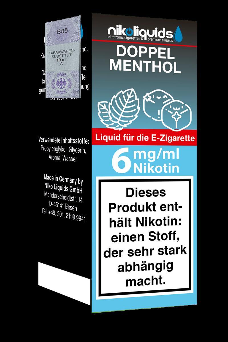 Niko Liquids E-Liquid Doppel Menthol 0 mg Nikotin 10 ml (grün)