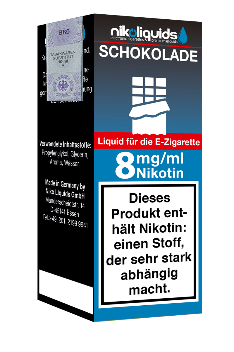 Niko Liquids E-Liquid Schokolade 10 ml