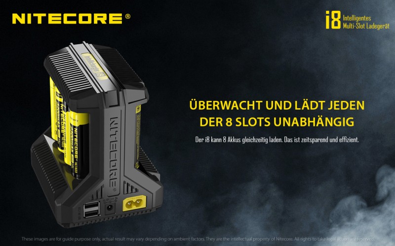 Nitecore i8 Ladegerät