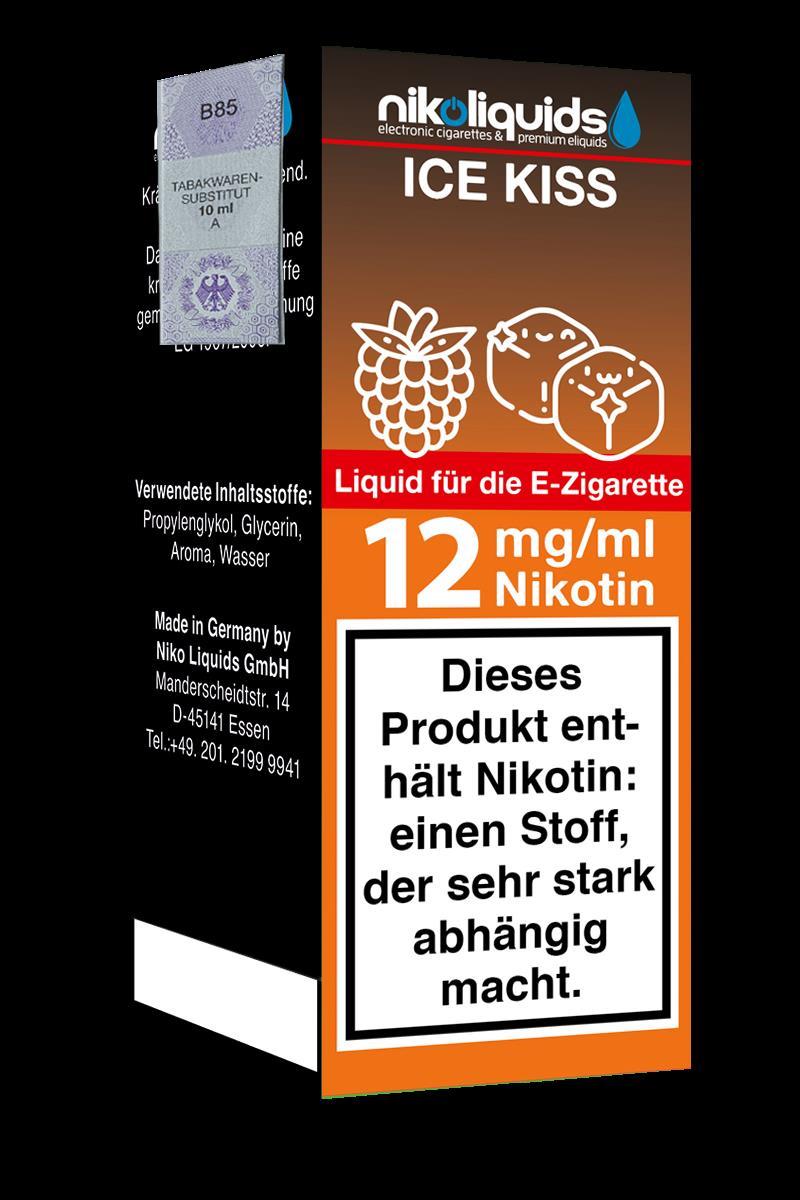 Niko Liquids E-Liquid Ice Kiss 12 mg Nikotin 10 ml (cognac)