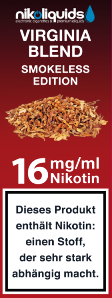 10ml Virginia Blend 16mg Nikotin Smokeless Edition