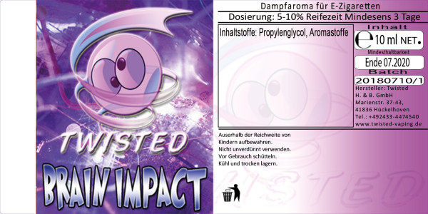 Twisted Aroma Brain Impact 10ml - MHD