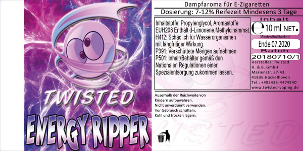 Twisted Aroma Energy Ripper 10ml